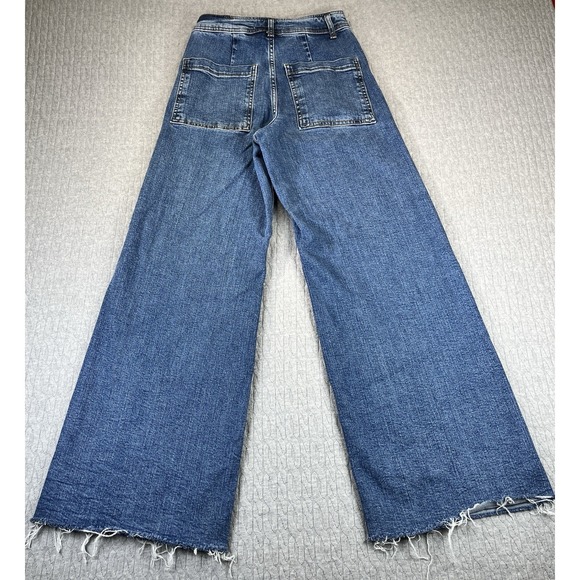 Zara Baggy Wide Leg Jeans New With Tags Women 4/24X29 high rise Blue Hip‎ Hop - Picture 2 of 9